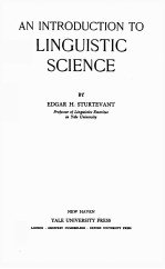 <em>AN</em> <em>INTRODUCTION</em> <em>TO</em> LINGUISTIC SCIENCE