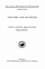 VECTORS <em>AND</em> <em>MATRICES</em>