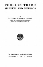 FOREIGN TRADE MARKETS AND <em>METHODS</em>