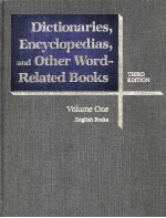 DICTIONARIES ENCYCLOPEDIAS AND OTHER <em>WORD</em> RELATED BOOKS 3RD <em>EDITION</em> VOLUME ONE ENGLISH BOOK