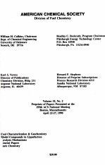 MEMBERS AND FRIENDS OF <em>THE</em> DIVISION OF FUEL CHEMISTRY AMERICAN CHEMICAL SOCIETY