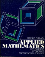 <em>APPLIED</em> MATHEMATICS:FOR BUSINESS ECONOMICS AND THE SOCIAL <em>SCIENCE</em>S