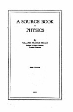 <em>A</em> SOURCE BOOK IN <em>PHYSICS</em> FIRST <em>EDITION</em>