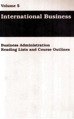 <em>VOLUME</em> 5 <em>INTERNATI<em>ON</em>AL</em> BUSINESS