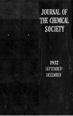 JOURNAL <em>OF</em> THE <em>CHEMICAL</em> SOCIETY