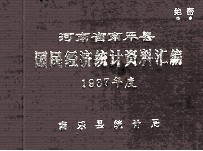 河<em>南省</em>南乐县国民经济统计资料汇编  1987