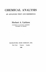 CHEMICAL <em>AN</em>ALYSIS <em>AN</em> <em>ADV<em>AN</em>CED</em> TEXT <em><em>AN</em>D</em> REFERENCE