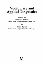 VOCABULARY AND <em>APPLIED</em> LINGUISTICS