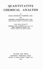 QUANTITATIVE <em>CHEMICAL</em> <em>ANALYSIS</em>