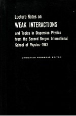 WEAK <em>IN</em>TERACTIONS <em>AND</em> TOPICS <em>IN</em> DISPERSION <em>PHYSICS</em>