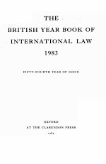 <em>THE</em> BRITISH YEAR BOOK <em>OF</em> INTERNATIONAL <em>LAW</em>  1983