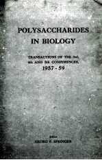 POLYSACCHARIDES <em>IN</em> BIOLOGY