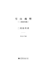 雪山魂塑  二胡协奏曲  二胡独奏谱
