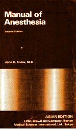 <em>Manual</em> <em>of</em> anesthesia