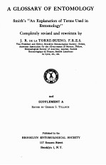 <em>a</em> gloss<em>a</em>ry <em>of</em> entomology