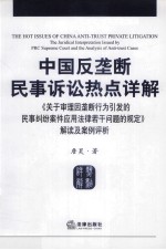 中国反垄断民事诉讼热点详解  《关于审理因垄断行为引发的民事纠纷案件<em>应用</em>法律若干问题的规定》解读及案例评析