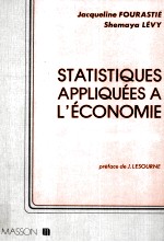 STATISTIQUES APPLIQU<em>é</em>ES A L'<em>é</em>CONOMIE