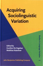 Acquiring s<em>oc</em>i<em>ol</em>inguistic variati<em>on</em>