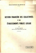 GES TION FINANCI<em>é</em>RE DES COLLECTIVIT<em>é</em>S ET DES <em>é</em>TABLISSEMENTS PUBLICS LOCQUX