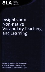 INSIGHTS INTO N<em>ON</em>-NATIVE VOCABULARY <em>TEACHING</em> AND <em>LEARNING</em>