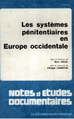 LES SYST<em>é</em>MES P<em>é</em>NITENTIAIRES EN EUROPE OCCIDENTALE