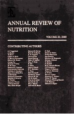 ANNUAL <em>REVIEW</em> OF NUTRITION  <em>VOLUME</em> 20