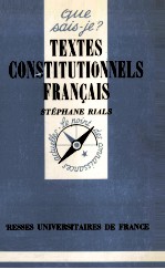 TEXTE<em>S</em> CON<em>S</em>TITUTIONNEL<em>S</em>