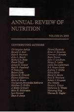 Annual Review <em>of</em> Nutrition: 2003 (Annual Review <em>of</em> Nutrition)