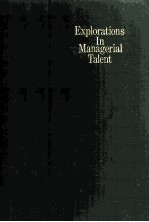 EX<em>P</em>LORATIONS IN MANAGERIAL TALENT