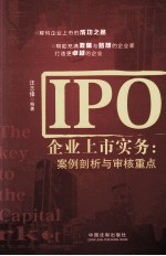 IPO企业上市实务  案例剖析与<em>审核</em>重点