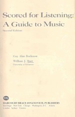 Scored <em>for</em> Listening:<em>A</em> <em>Guide</em> to Music  Second Edition