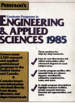 Graduate Programs in Engineering & Applied Sciences 1985 Nineteenth <em>Edition</em>