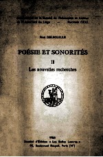 Po<em>é</em>sie et sonorit<em>é</em>s II