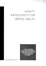 <em>Quality</em> improvement <em>for</em> mental health