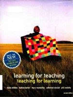 <em>Learning</em> for <em>teaching</em> <em>teaching</em> for <em>learning</em>