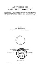 <em>ADVANCES</em> <em>IN</em> MASS SPECTROMETRY