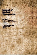 Manual of medical the<em>r</em>apeutics