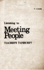 Listening to meeting people  teacher's tapescript