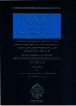 <em>THE</em> MAX PLANCK EN CYCLOPEDIA OF PUBLIC INTNREATIONAL LWA VOLUME IX