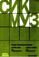 Double fugue <em>for</em> String quartet Edition Sikorski ED.NR.2348