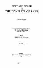 DI<em>C</em>EY AND MORRIS ON R<em>H</em>E <em>C</em>ONFLI<em>C</em>T OF LA<em>W</em>E