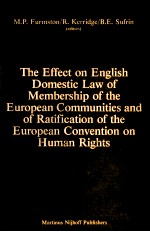 <em>Th</em>e effec<em>t </em>on English domes<em>ti</em>c law of mem<em>be</em>rship of <em>th</em>e European Communi<em>ti</em>es <em>and</em> of ra<em>ti</em>fica<em>ti</em>on of 