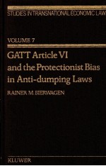 GATT ARTICLE VI AND <em>THE</em> PROTECTIONIST BIAS IN ANTI DUMPING LAWS