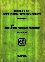 Society of soft Drink Technolgists. Proceedings of <em>the</em> 34th annual meeting