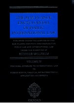 <em>THE</em> MAX PLANCK ENCYCLOPEDIA <em>OF</em> PUBLIC INTERNATIONAL <em>LAW</em> VOLUNE IV