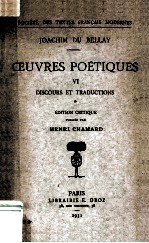 Oeuvres po<em>é</em>tiques VI
