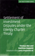Settlement of Investment Disputes Unde<em>r</em> the Ene<em>r</em>gy Cha<em>r</em>te<em>r</em> T<em>r</em>eaty