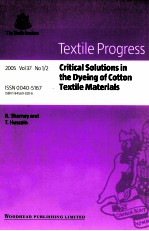Critical solutions <em>in</em> the dye<em>in</em>g <em>of</em> cotton textile materials
