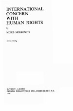 International Concern <em>with</em> Human Rights