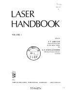 LASER <em>HANDBOOK</em> VOLUME 1-2